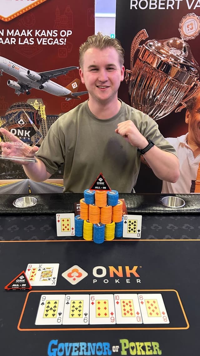Sven de Jong wint Pokerkampioenschap van Meerkerk