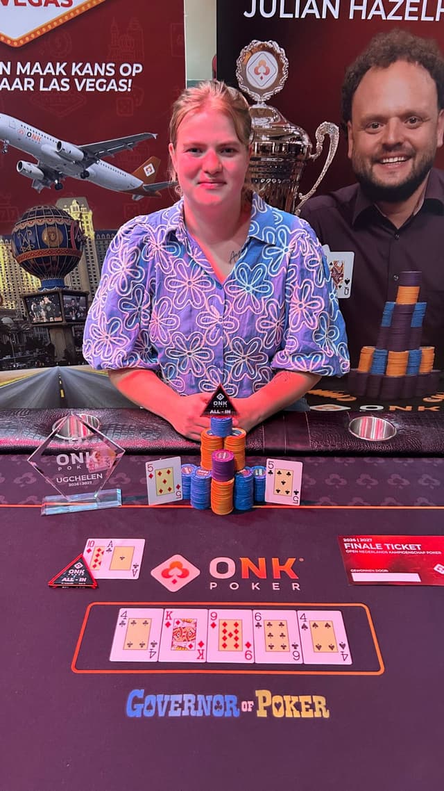 Charissa  de Blij wint Pokerkampioenschap van Ugchelen