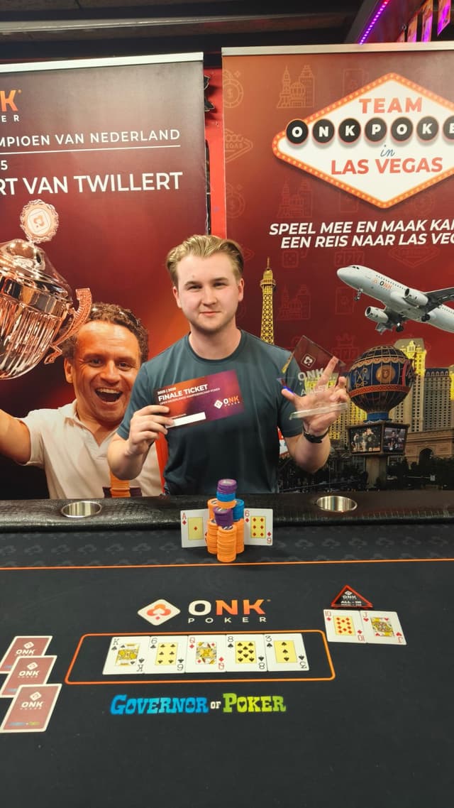 Sven de Jong wint Pokerkampioenschap van Aalst mei 2026