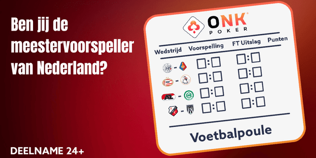 ONK Poker lanceert Eredivisie voetbalpoule 25/26