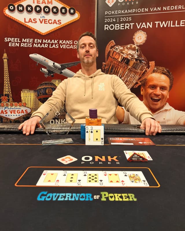 Ben van Beurden wint Pokerkampioenschap van Den Hoorn