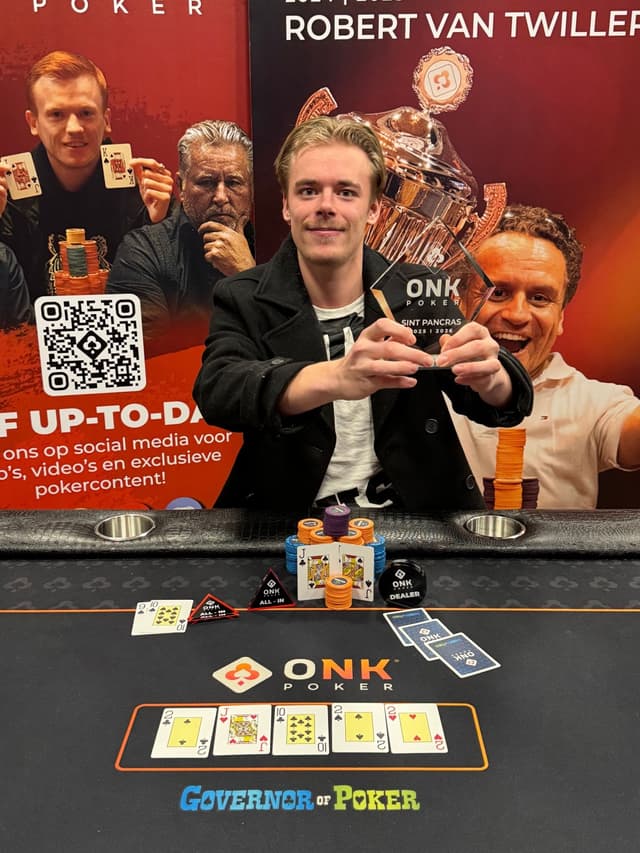 Jari Van Tijn  wint Pokerkampioenschap van Sint Pancras