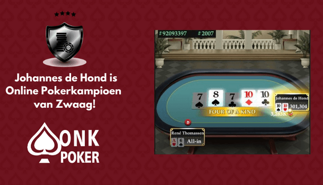 Johannes de Hond wint Online Pokerkampioenschap van Zwaag