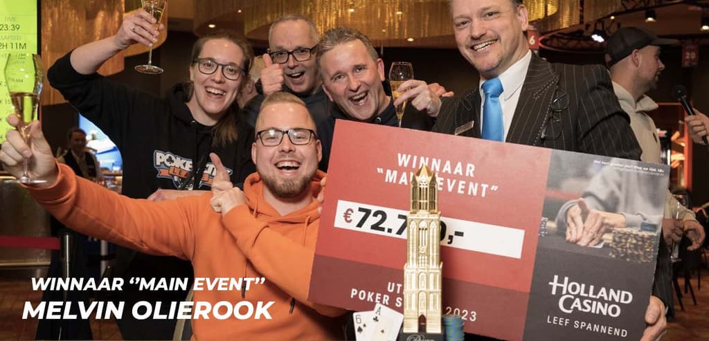 ONKP'er Melvin Olierook wint het Utrecht Pokerseries Main Event