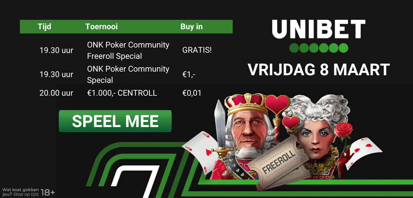 ONK Poker Community Specials op Unibet!