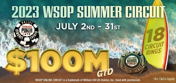 GGPoker garandeert $100 miljoen in WSOP Summer Circuit