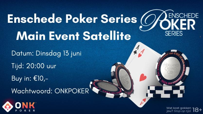 Win een €785 Main Event ticket voor de Enschede Poker Series