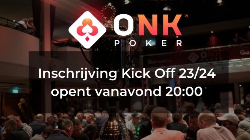 Inschrijven Kick Off ONK Poker seizoen 23/24