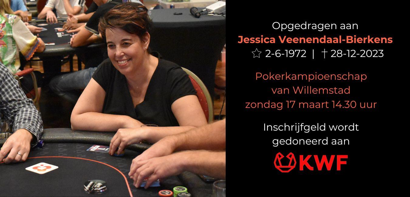 Pokerkampioenschap van Willemstad wordt opgedragen aan Jessica