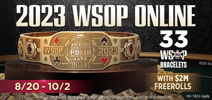 WSOP Online 2023 van 20 augustus t/m 2 oktober op GG Poker