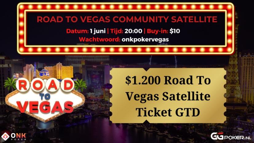 Win een $1.200 Road To Vegas satellite ticket!