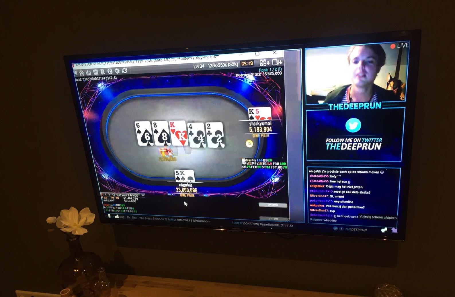 TheDeeprun wint $1,300 op eerste stream als ambassadeur ONK Poker