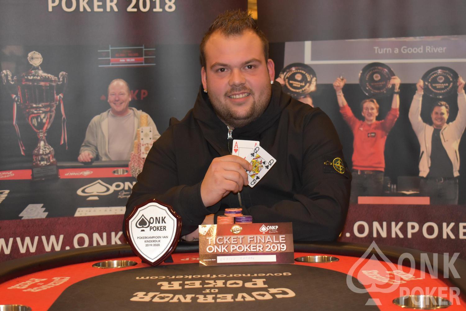 ONK Poker lid Enrico Zondag maakt vandaag kans op €56.000,-