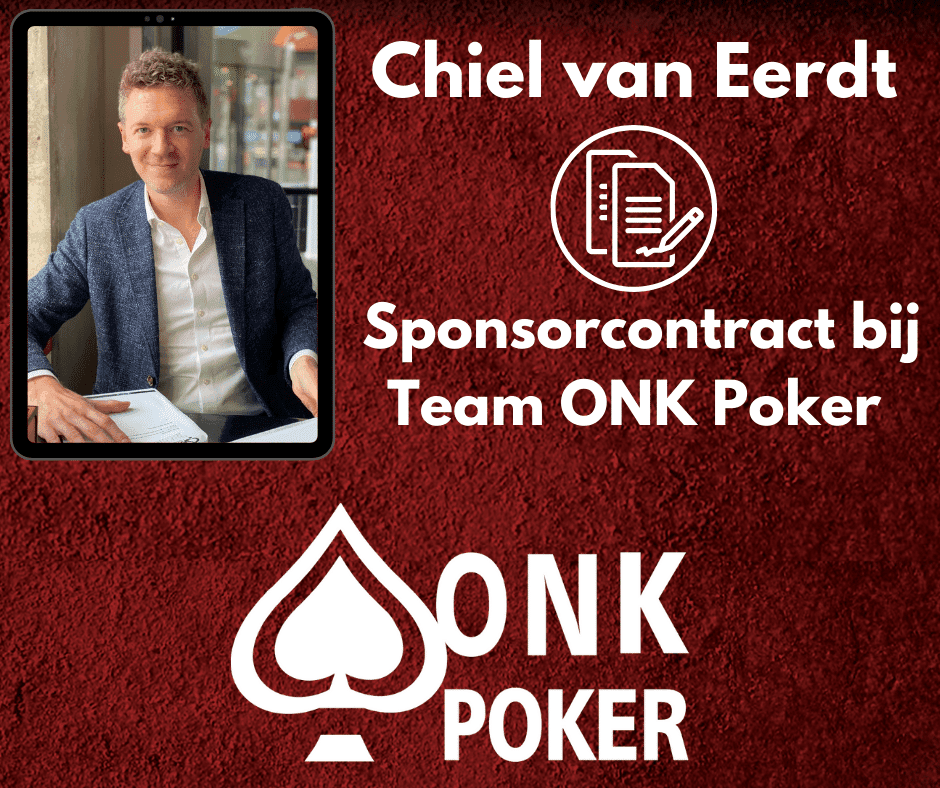Chiel van Eerdt tekent sponsorcontract bij Team ONK Poker!