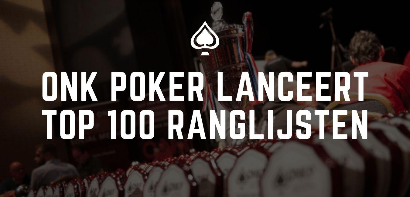 ONK Poker lanceert Top 100 ranglijsten