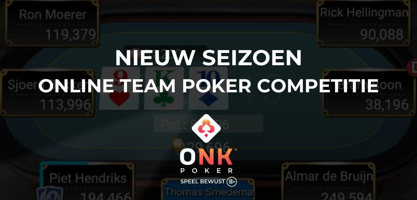 Nieuw seizoen Online Team Poker Competitie!