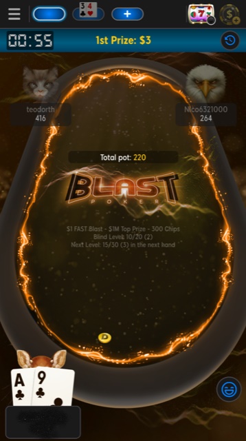 888 Blast Pokertafel