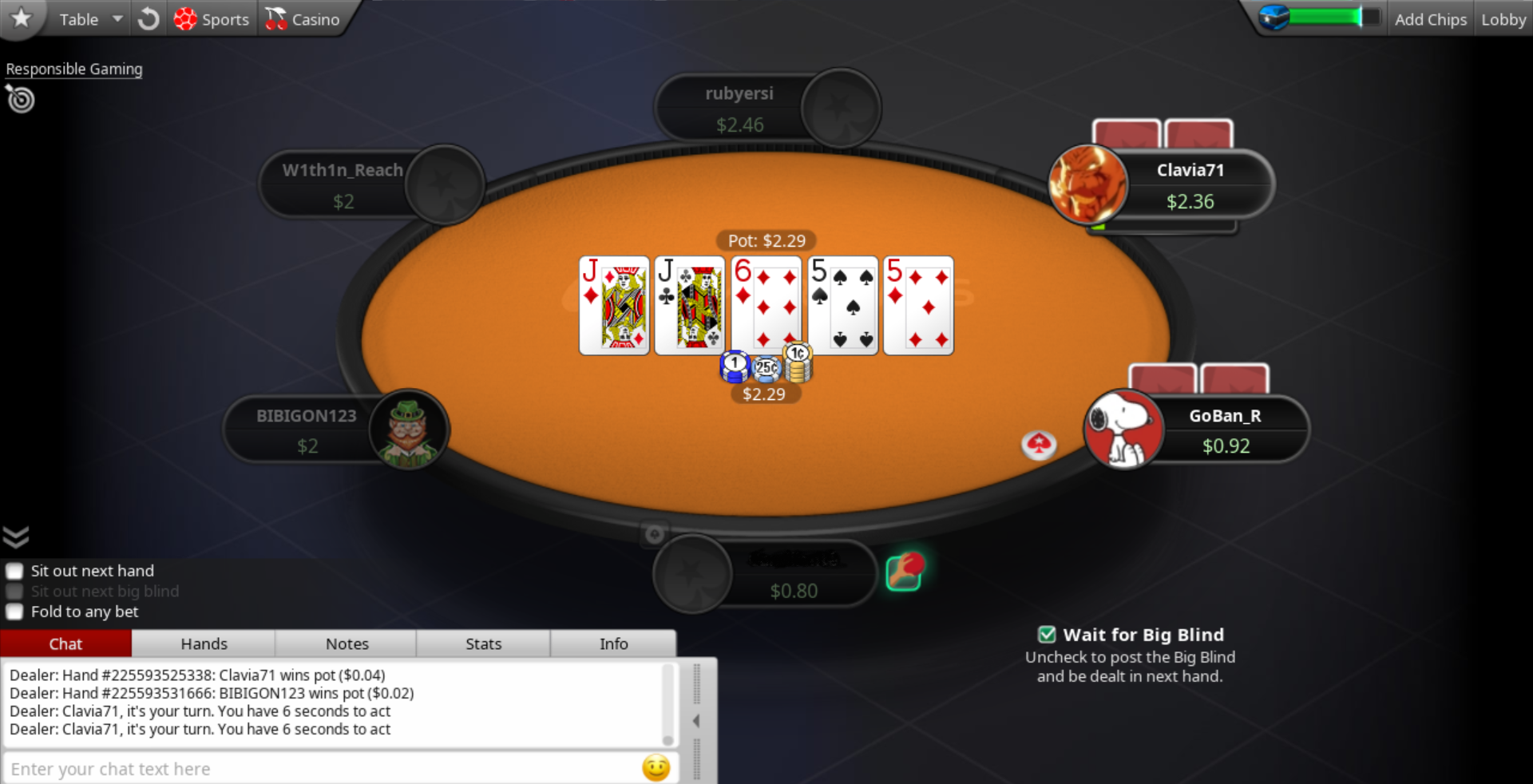 Cash Game Pokerstars