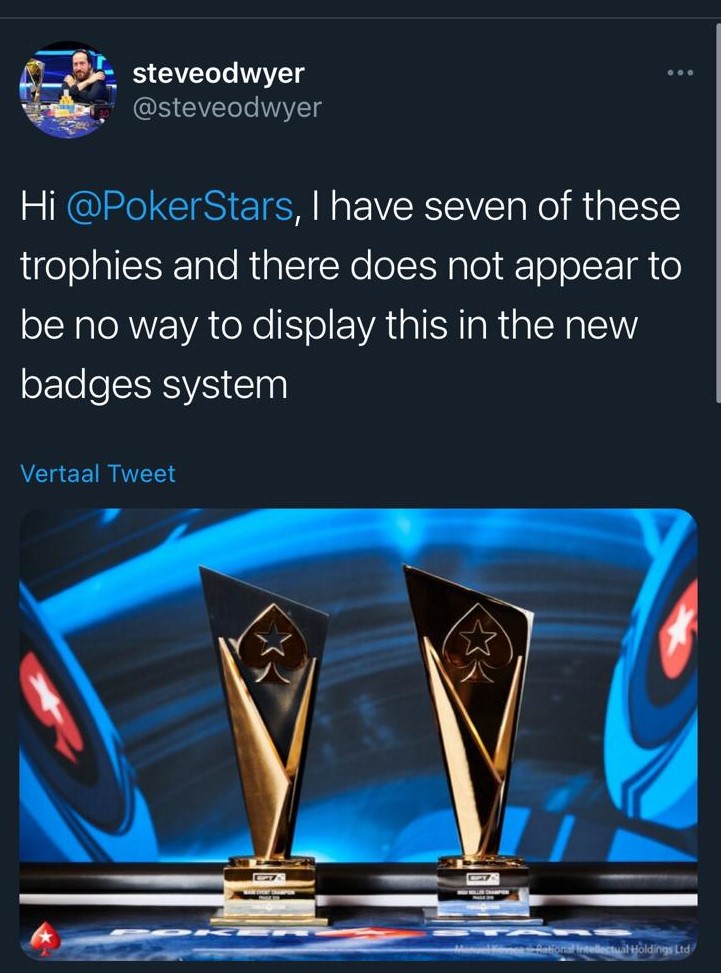 Tweet steve odwyer badges