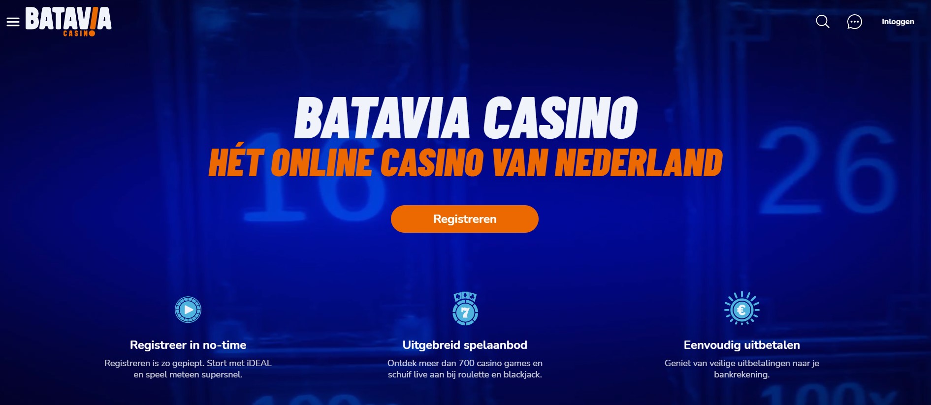 Batavia Casino landingspagina