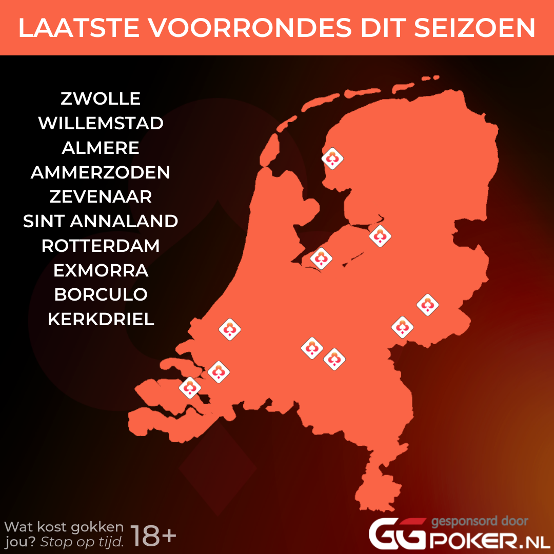 Laatste voorrondes ONK Poker 21-22