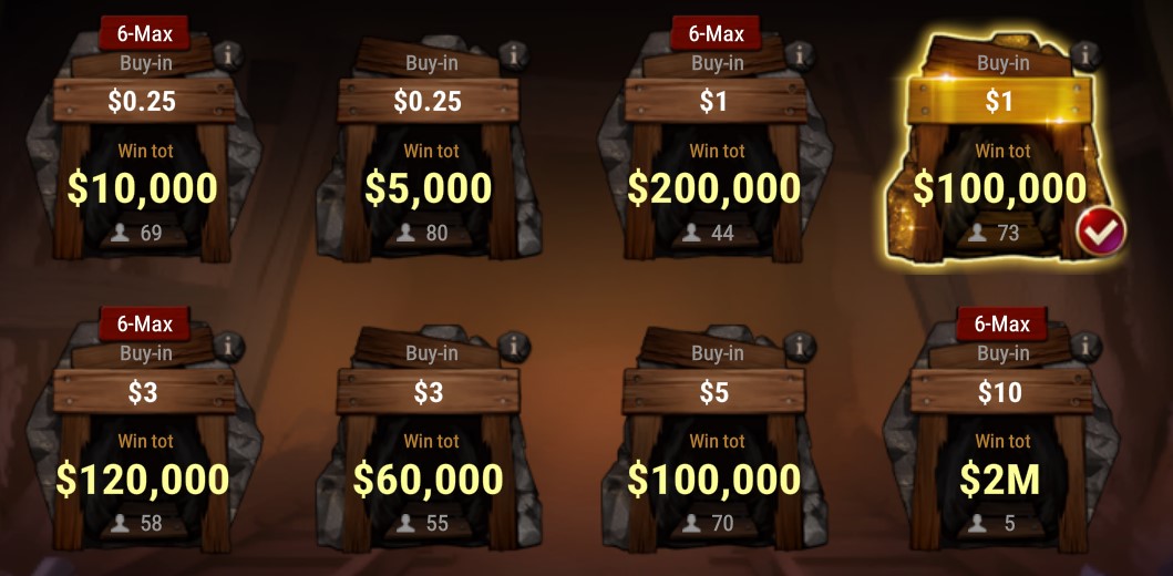 GGPoker spin and gold buy-ins