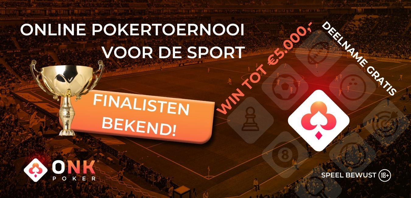 Eerste finalisten Online Pokertoernooi voor de Sport bekend!