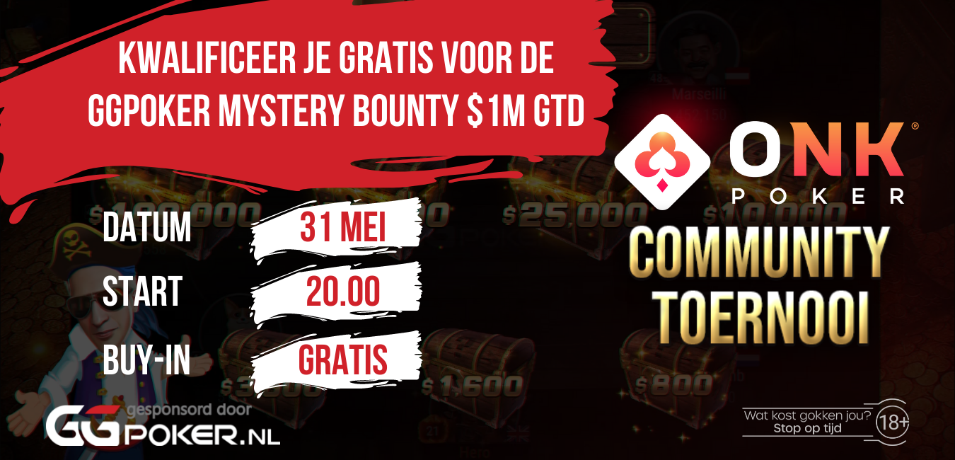 GRATIS deelname komende ONK Poker Community Toernooi!