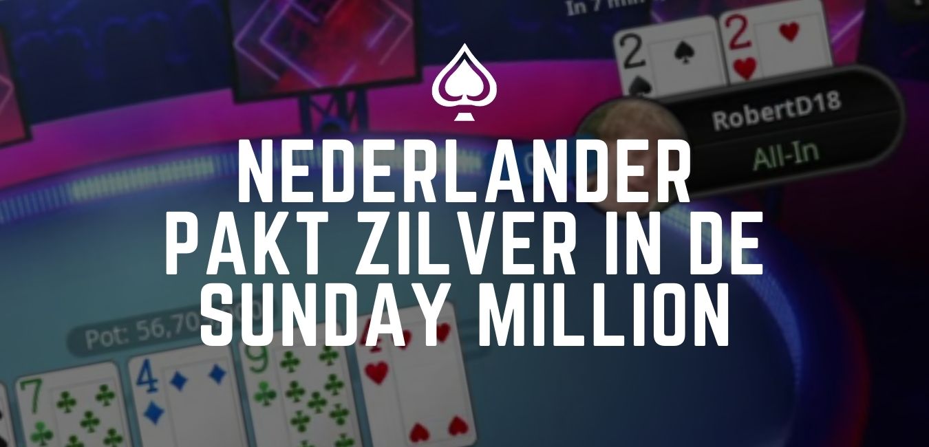 Nederlander Robert Douna pakt zilver in de Sunday Million ($124K)