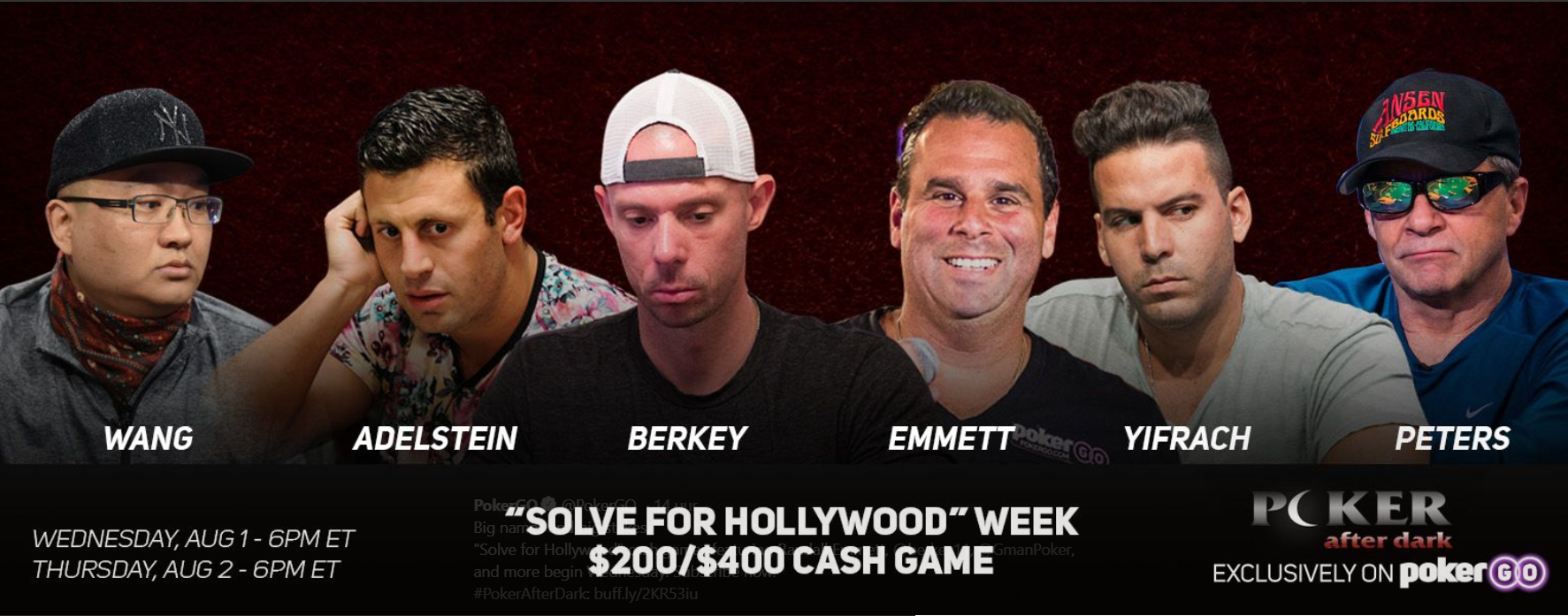 Wat is er in augustus te zien op PokerGO?